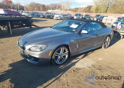 2013 BMW 640I from USA, damaged, VIN WBALW7C58DDX58532